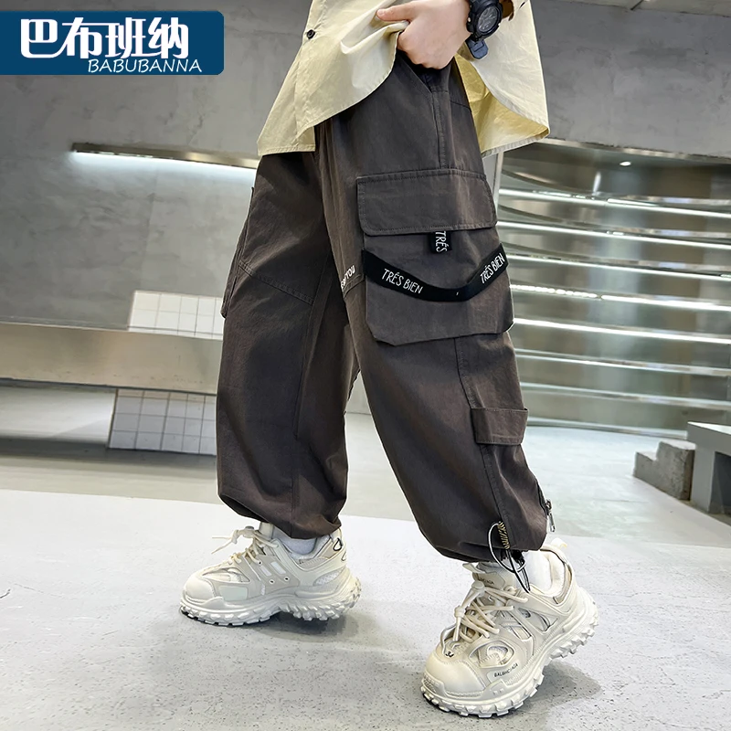 童装男童裤子春秋2024新款中大童工装裤儿童休闲裤男孩长裤潮秋装