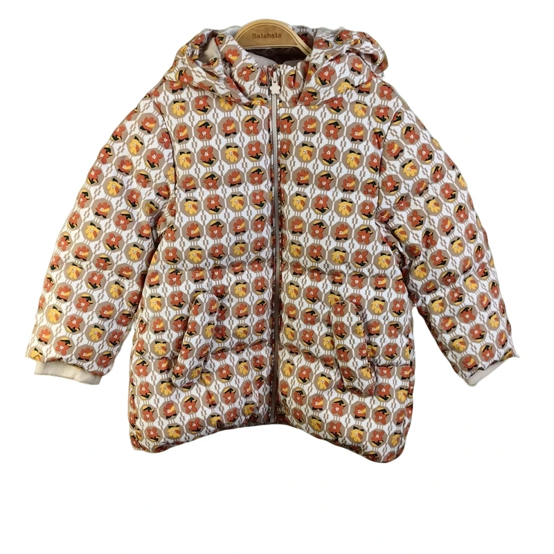 巴拉儿童小花羽绒服外套