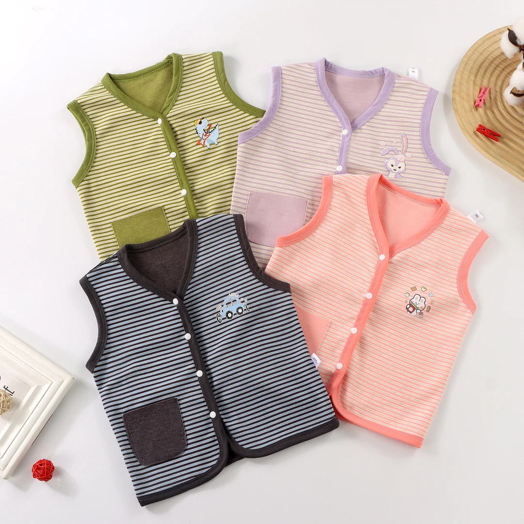 婴儿德绒无骨马甲宝宝保暖背心男女儿童秋冬季坎肩马夹婴幼儿马甲