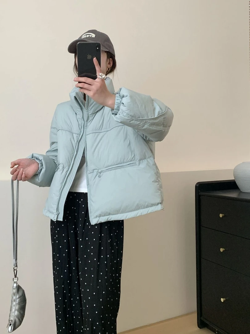 【6622】短款简约宽松时尚百搭防寒外套