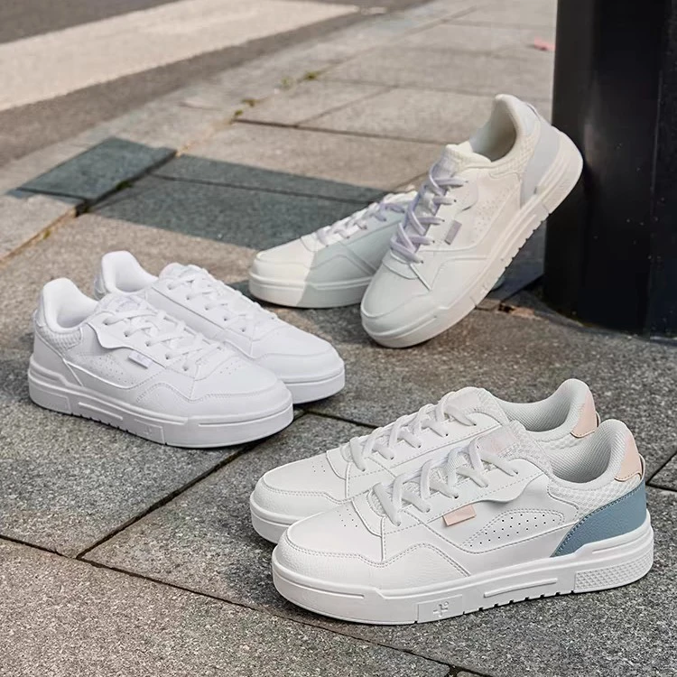 361°【有40码】女士小白鞋板鞋四季皮面防水休闲鞋百搭女鞋学生板鞋