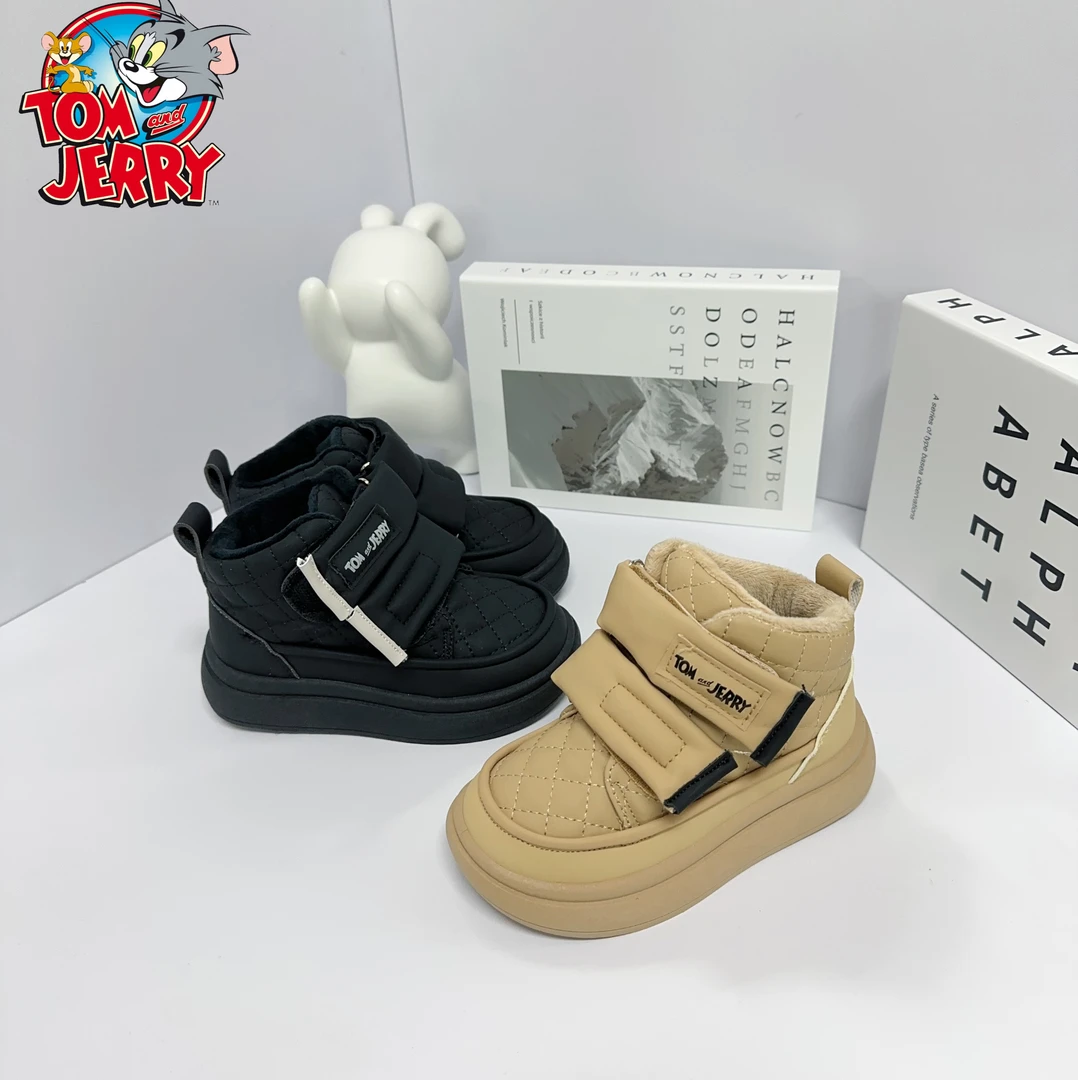 【小胖子专属】36050男女童棉鞋加绒保暖冬季新款休闲面包运动鞋猫