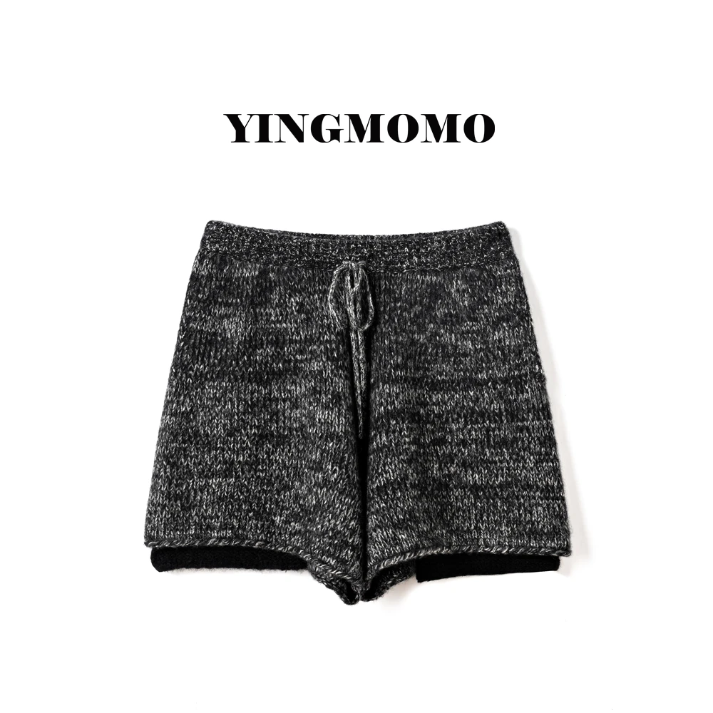 【YINGMOMO】影哥「糯米短裤」高端桑蚕丝羊绒秋冬叠穿显瘦针织短裤