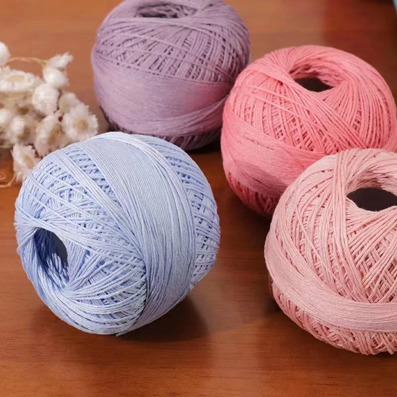 小黄豆家棉麻蕾丝线钩针棒针手工编织亲肤柔软中细线毛衣春夏儿童