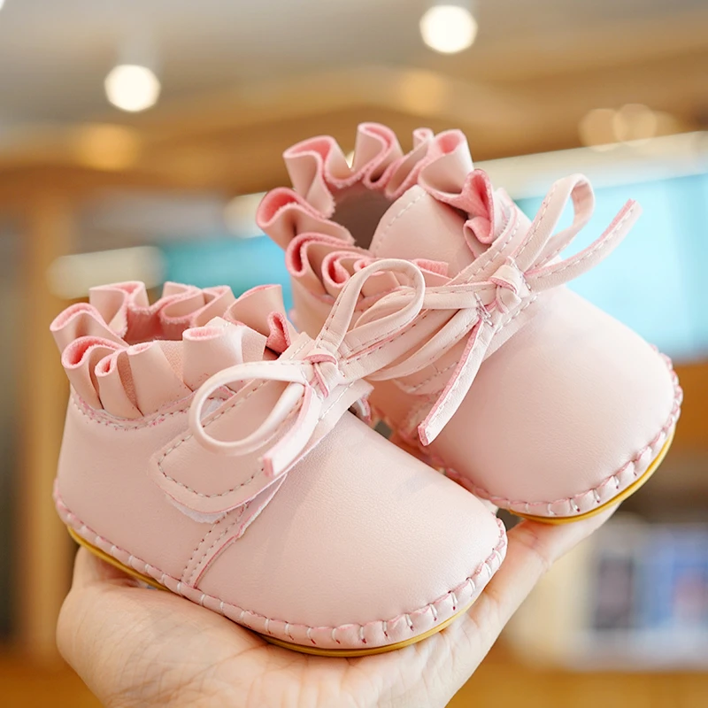 婴儿鞋子软底学步鞋春秋款女宝宝鞋子公主鞋学步 防掉防滑0-1岁