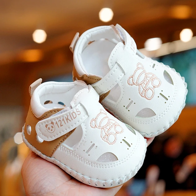 夏季凉鞋初学者宝宝鞋子婴儿鞋子软底防滑透气0-1岁学步鞋H-17