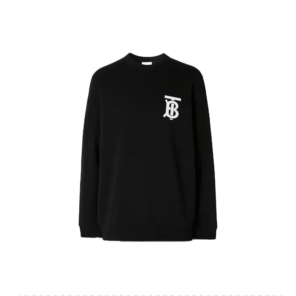 Burberry/logo字母圆领卫衣/HZ1506613887/95新/L/专柜6700