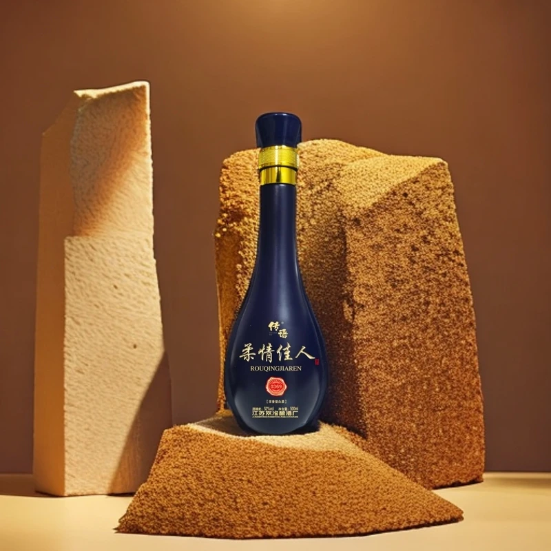 传语柔情佳人0369浓香型白酒500ml礼盒装X4瓶52度500