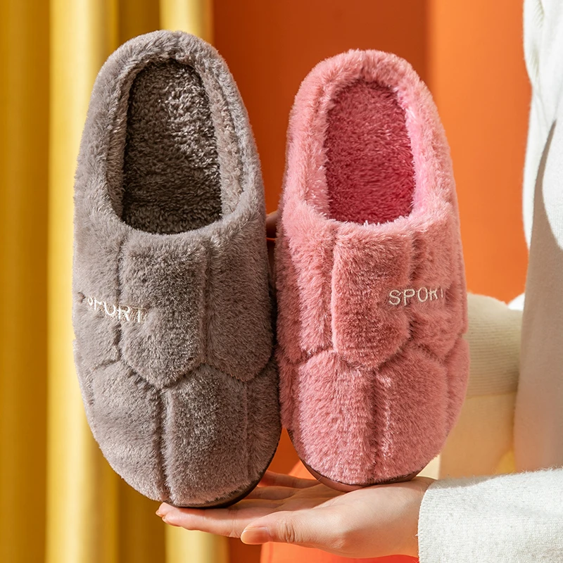 男女棉拖鞋冬季加绒厚底室内保暖情侣棉拖鞋冬天防滑棉拖鞋男士
