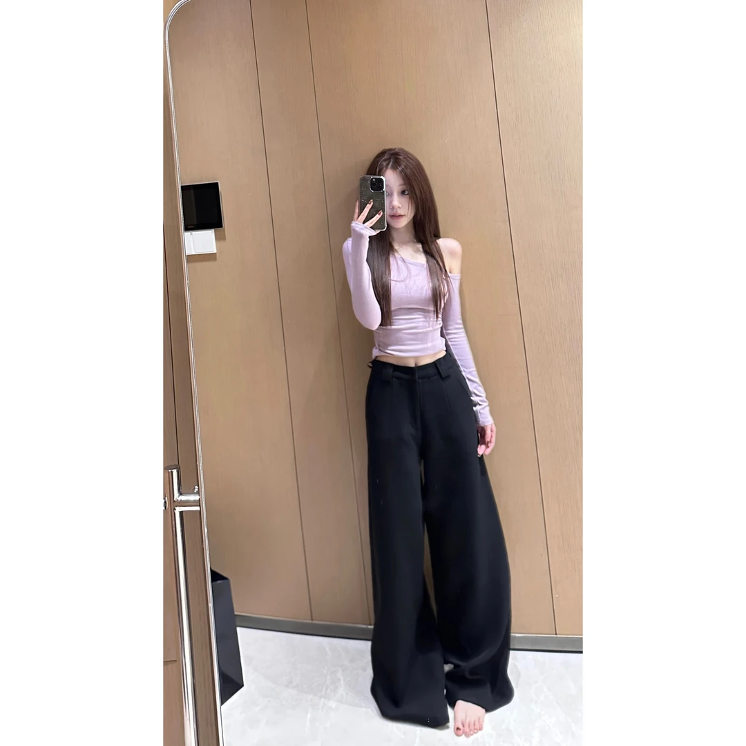 IS LULU  |   纯欲斜肩收腰长袖上衣