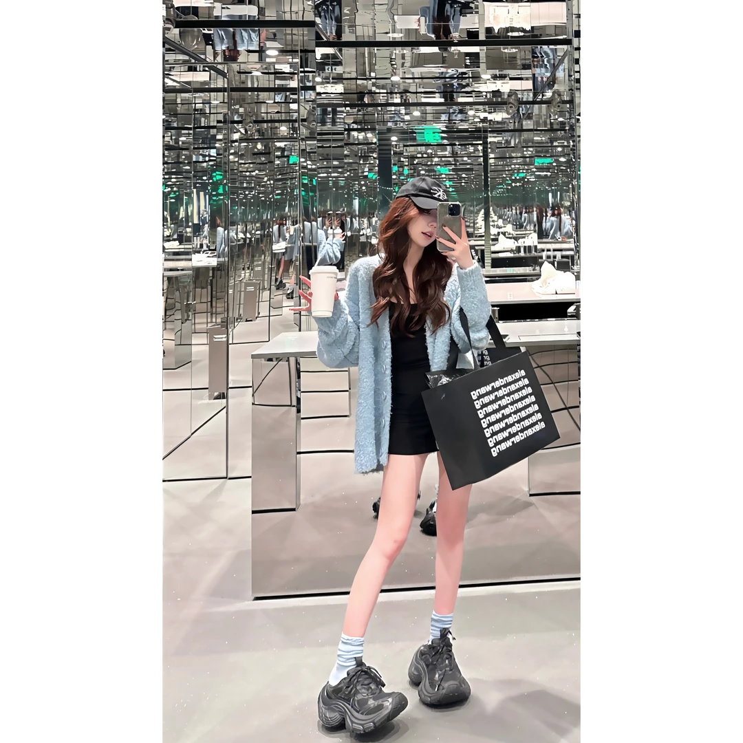 IS LULU  |   V领毛衣宽松休闲开衫外套