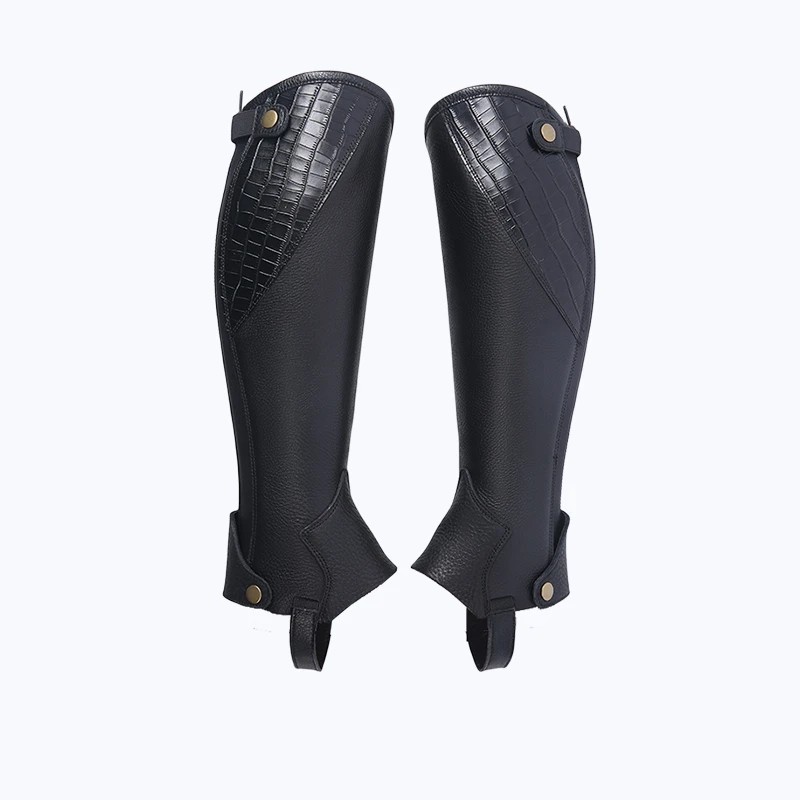 真皮马术高能感牛皮耐磨马术护腿男女马术运动骑马护腿骑士装备