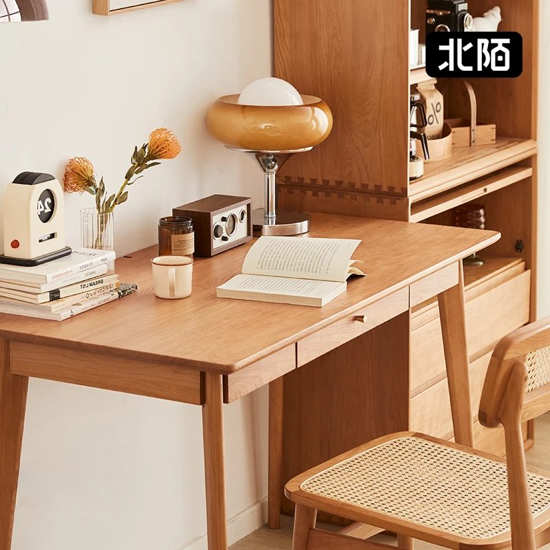 【38好物节】书桌实木原木色日式白橡木樱桃木北欧电脑桌子简约