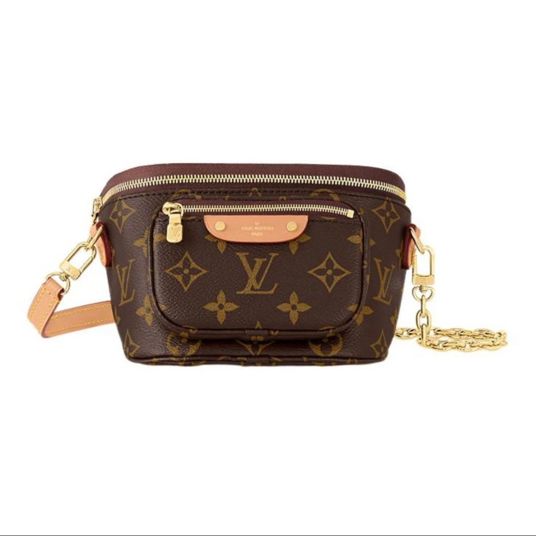 全新未使用 LouisVuitton/路易威登 BUMBAG/新款老花腰包调节链条