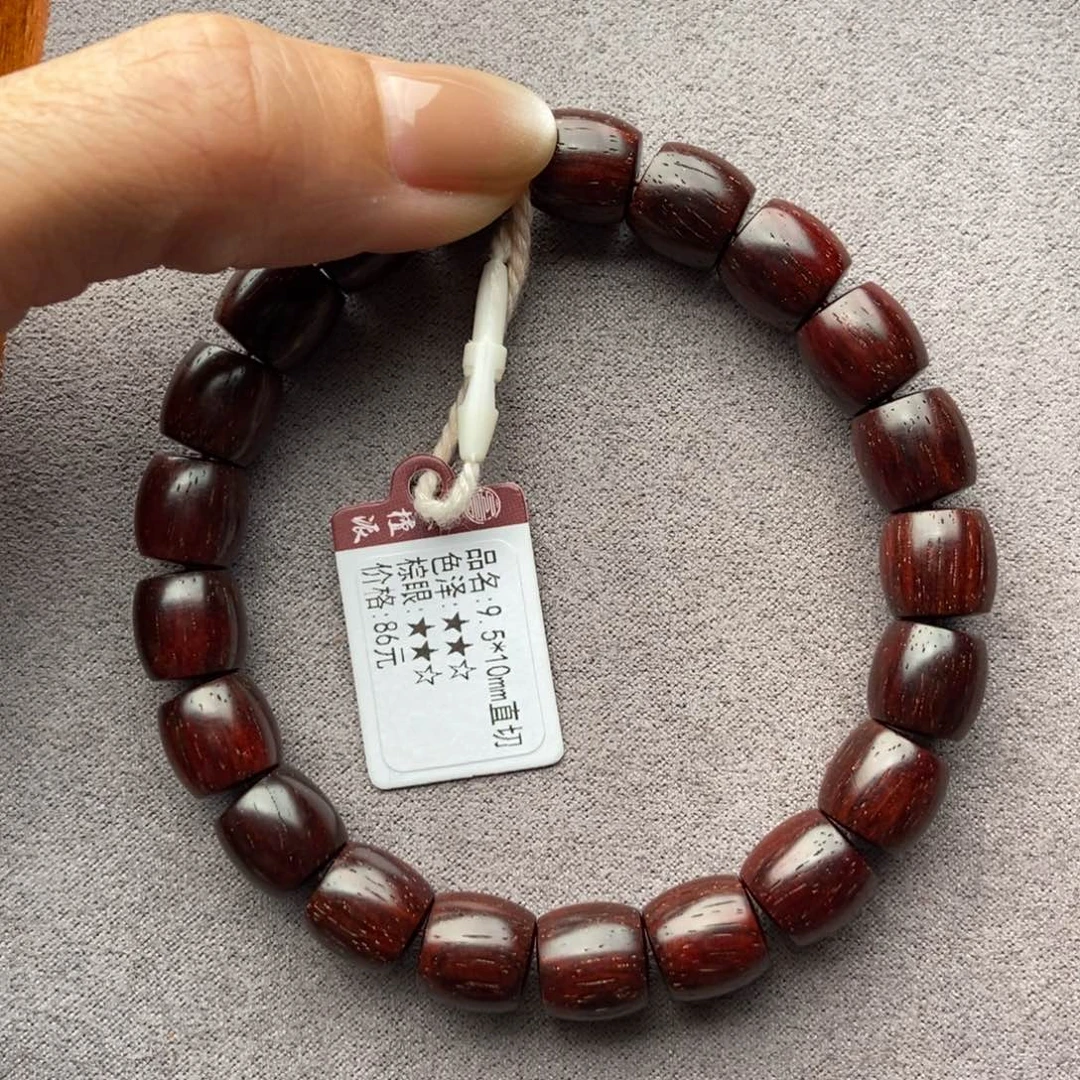 小叶紫檀手串/手链9.5×10㎜直切单圈