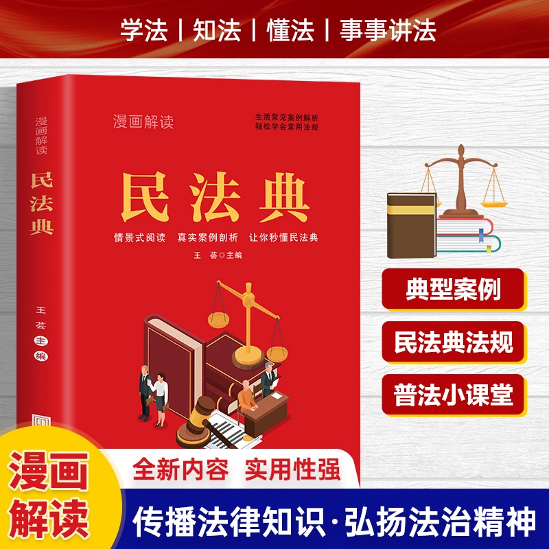 漫画解读民法典 法律常识一本全民法典司法解释理解与适用