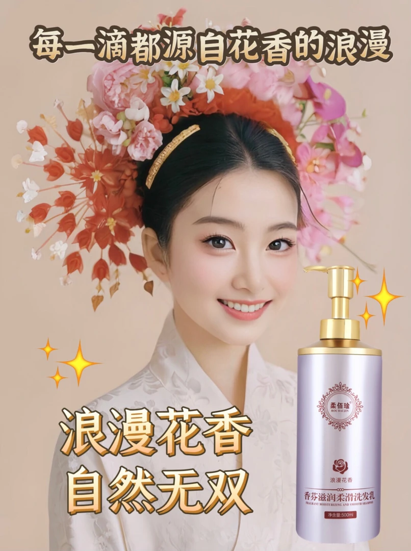柔佰琻柔佰琻香芬滋润柔滑洗发乳补水丝滑滋养柔顺丝滑浪漫花香