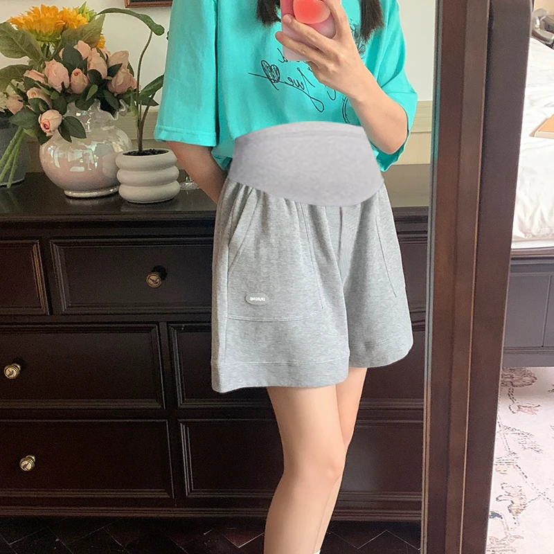 孕妇短裤夏季新款宽松外穿显瘦休闲运动a字阔腿居家热裤子5010