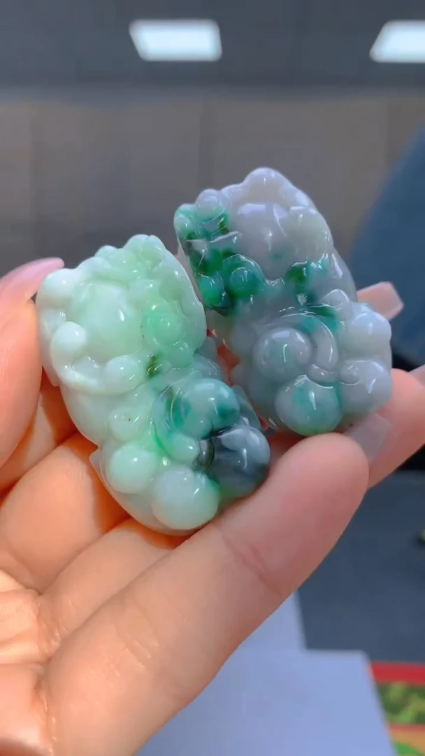 【闪购商品】定制翡翠未镶嵌84-4898ty-毛货挂件