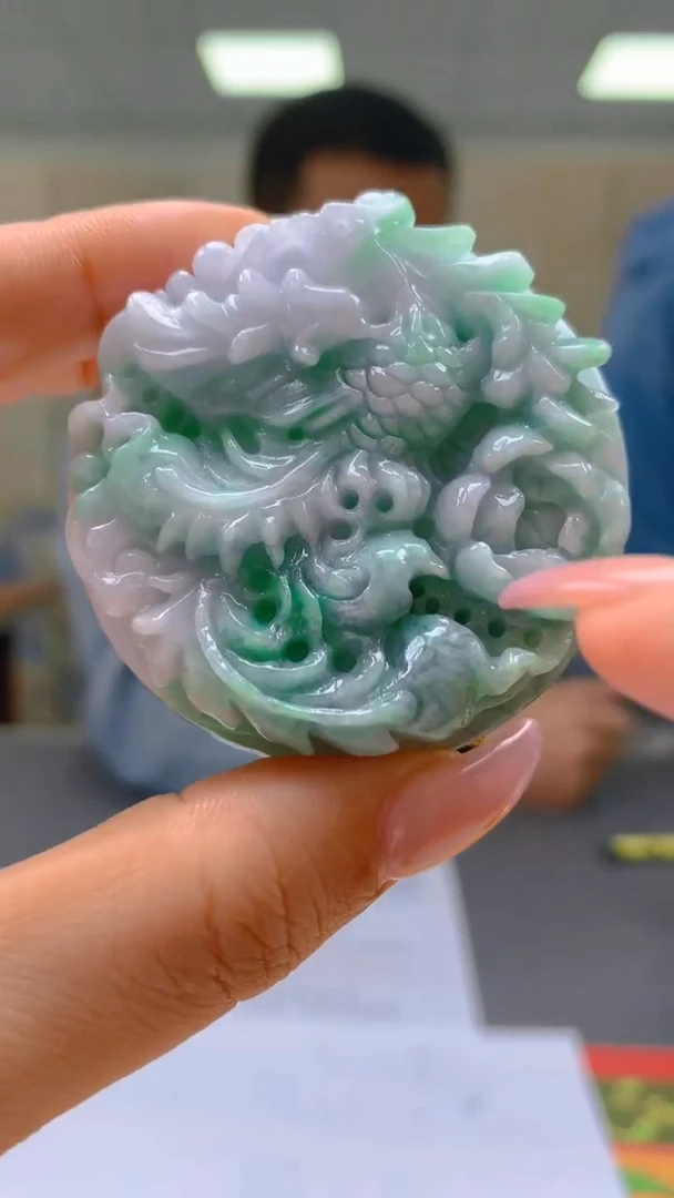 【闪购商品】定制翡翠未镶嵌93-4898ty-毛货挂件