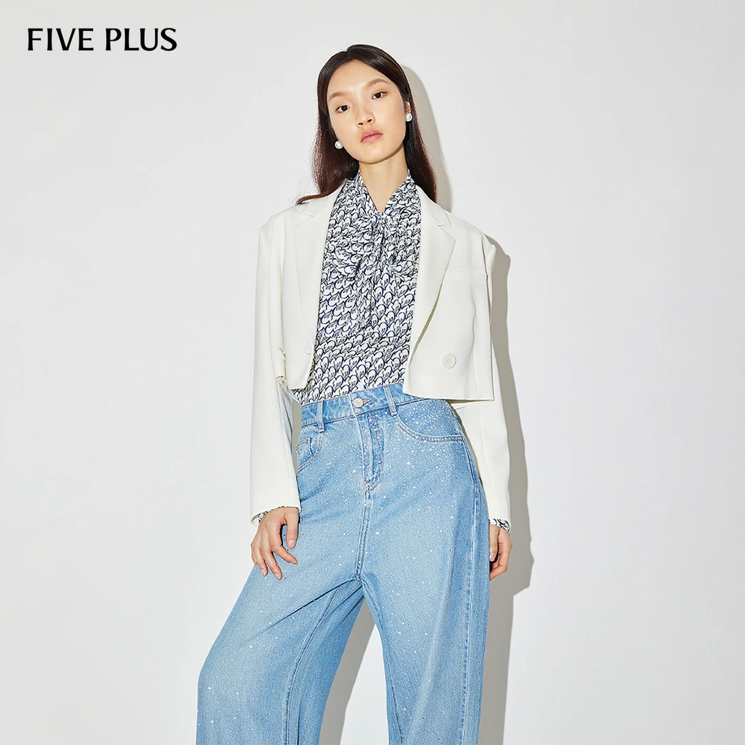 FIVE PLUS西装外套西服短款箱型气质通勤2LN1045230