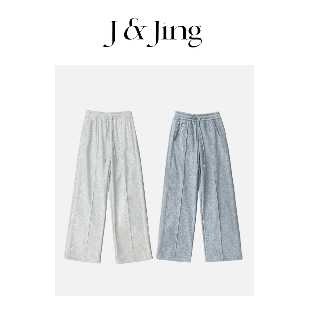 J&Jing-「北影艺考生」-加绒拖地宽松百搭显瘦新款休闲裤x082