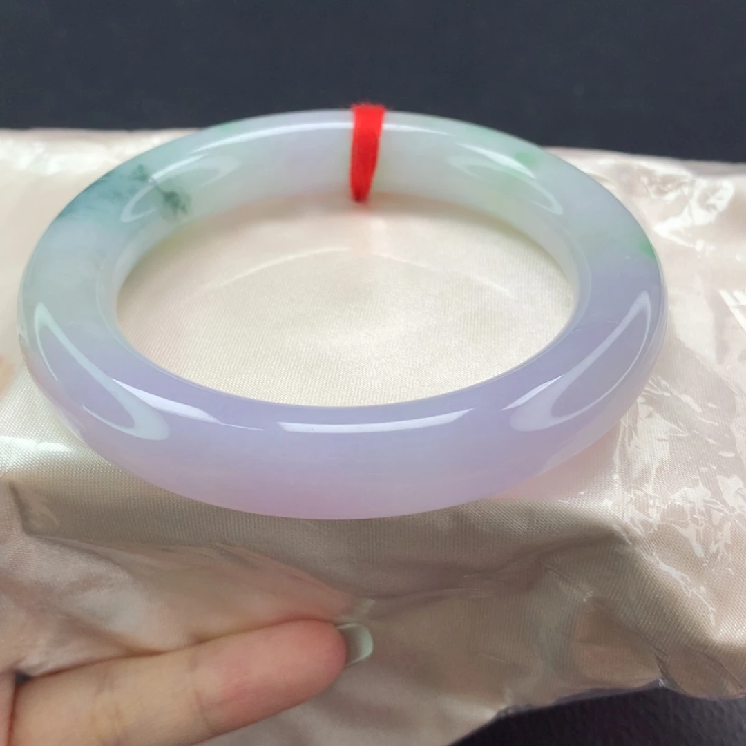 翡翠手镯未镶嵌（胖圆条）（30号）