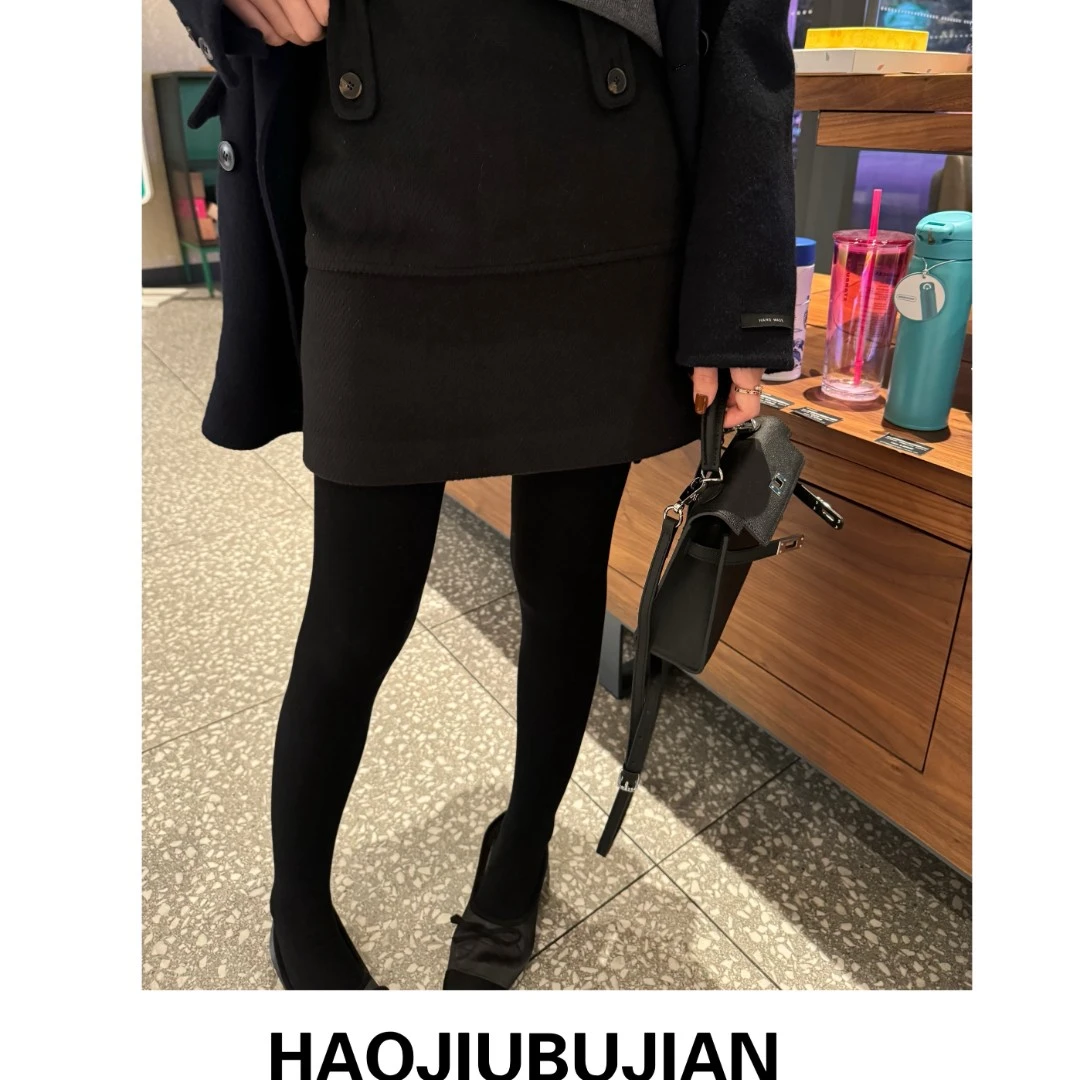 好久不见黑色秋冬半身裙