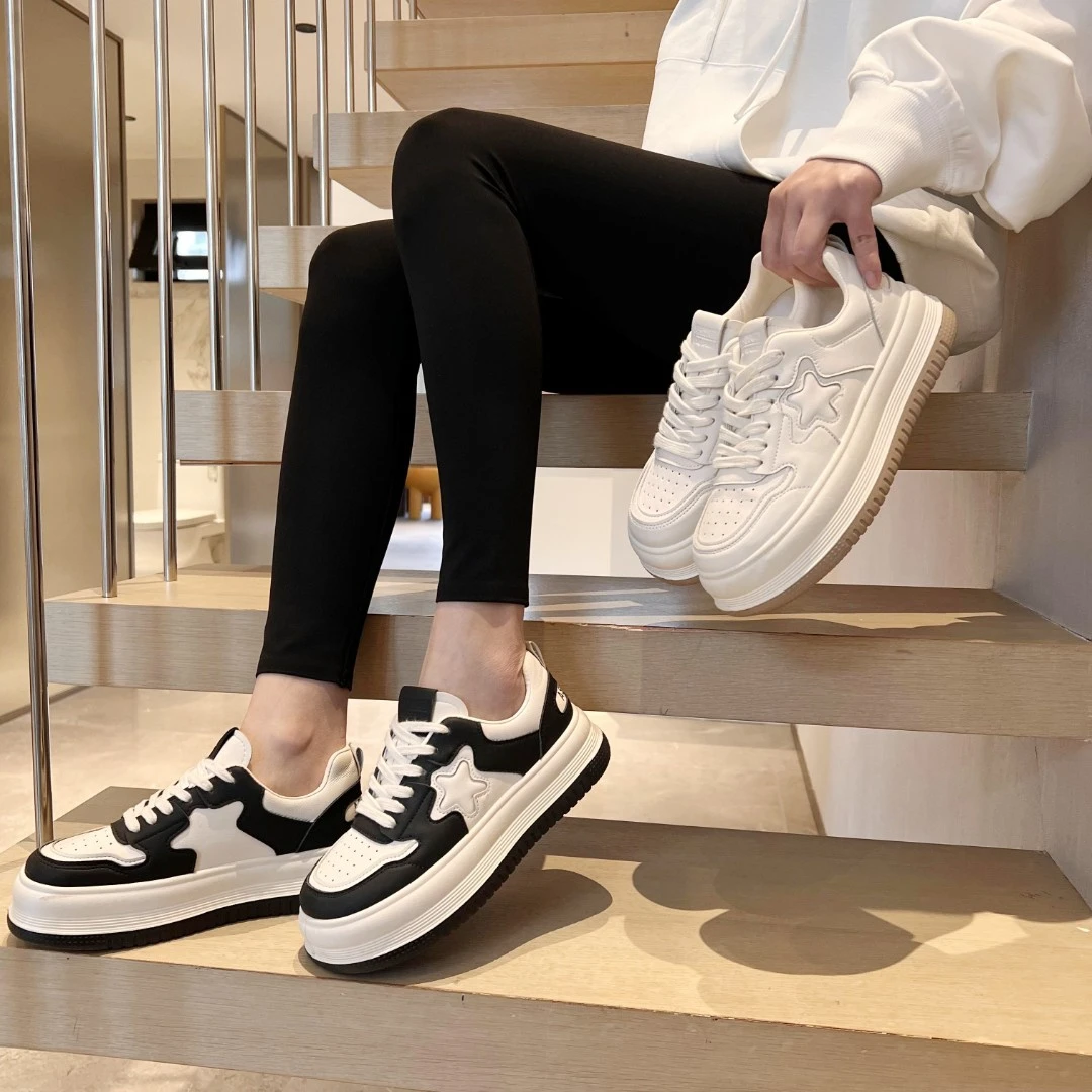 【好甜妈妈专享】棒球队长女士星星加绒小白鞋BQ5129