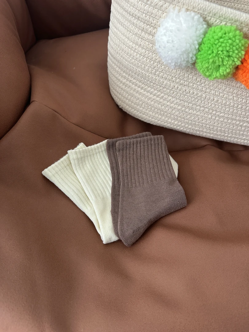 【薛定饿】袜子两双棉袜女袜中筒袜堆堆袜纯色百搭