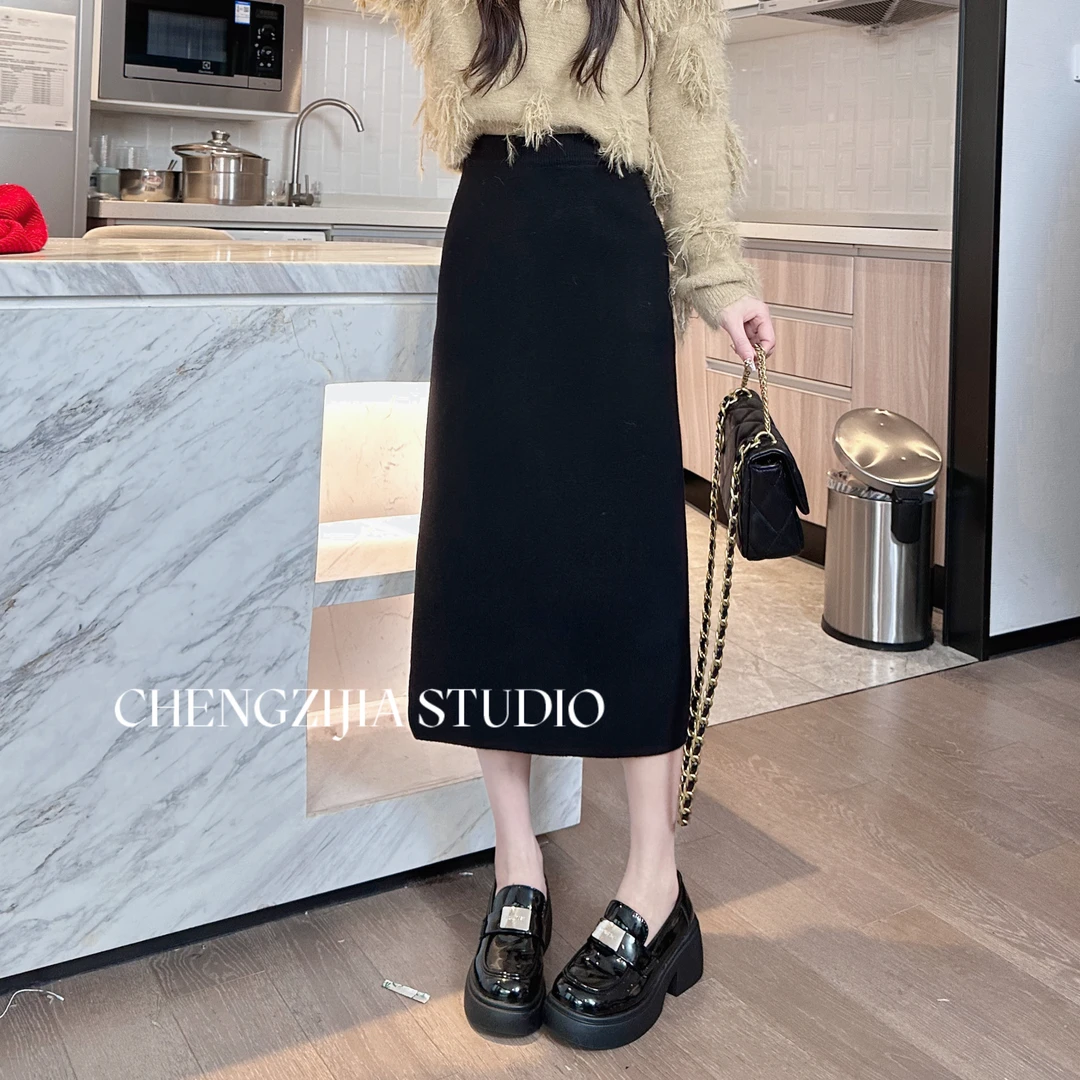 【裴诗婷】橙子·studio【风姿绰约】QZ0195温柔风百搭高腰长裙