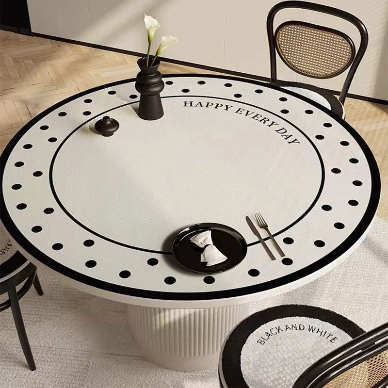 圆桌布免洗圆形桌垫小圆桌小香风PVC餐桌垫高级轻奢高档2026