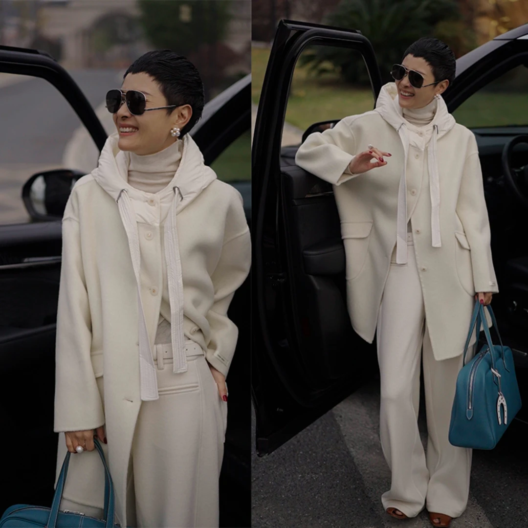 【keke设计-AY403】百搭高级感轻奢女装定制长袖毛呢外套