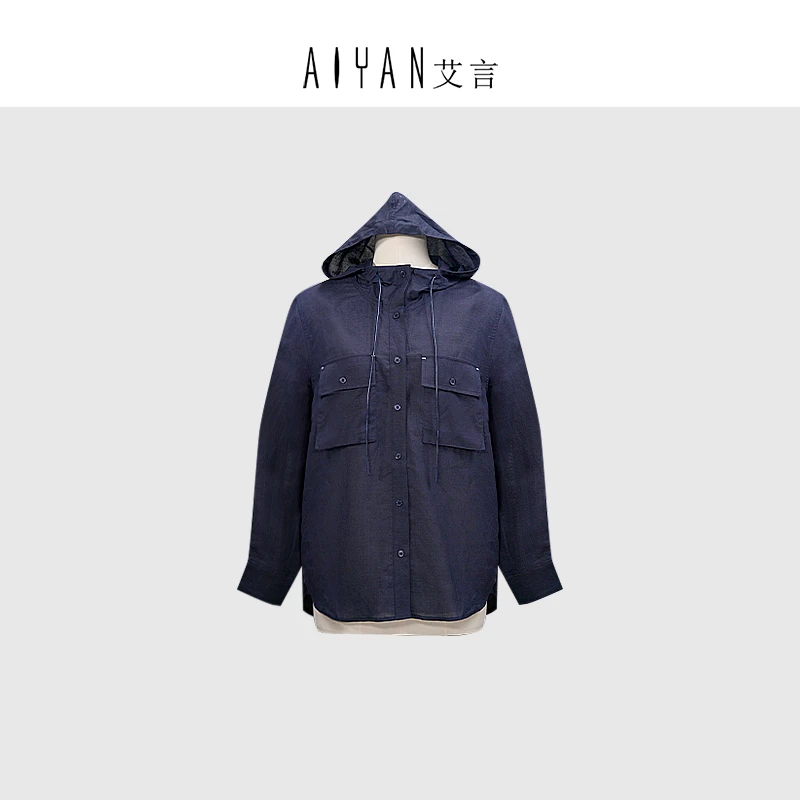 keke、设计款【DH636】新款百搭高级感连帽女装衬衫