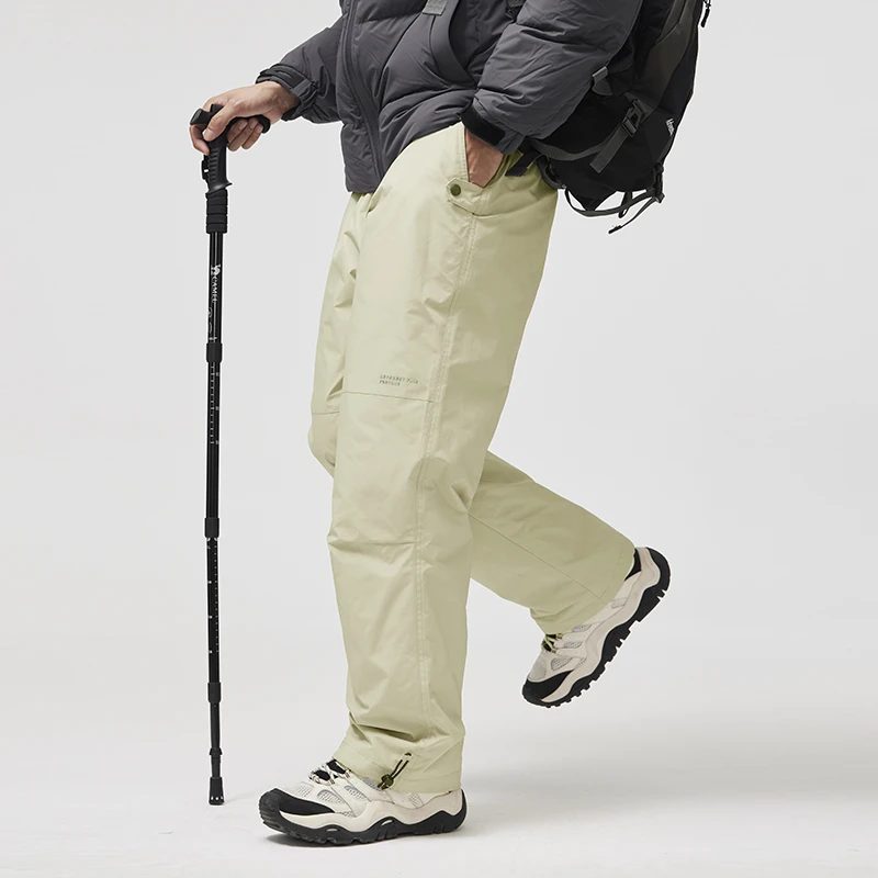 户外滑雪羽绒裤男白鸭绒冬季防风防水宽松棉裤工装休闲登山雪地裤