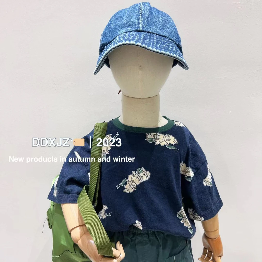 【捡漏】达不溜家原创 2023 男童 韩系 满身印小猪T恤 23088