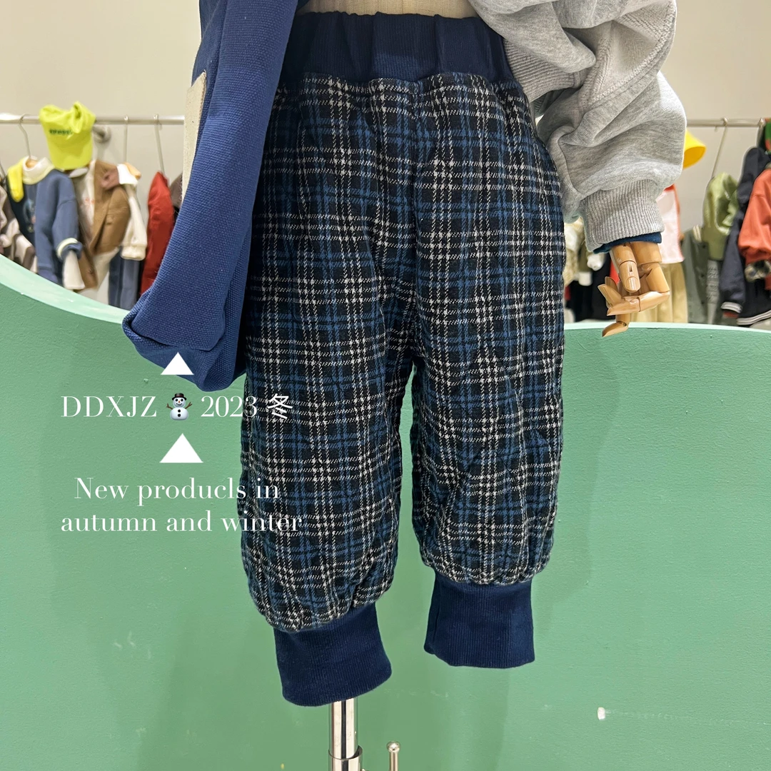 【现货专场！】达不溜家原创 儿童 冬季 休闲  韩版 格子 棉裤 2063