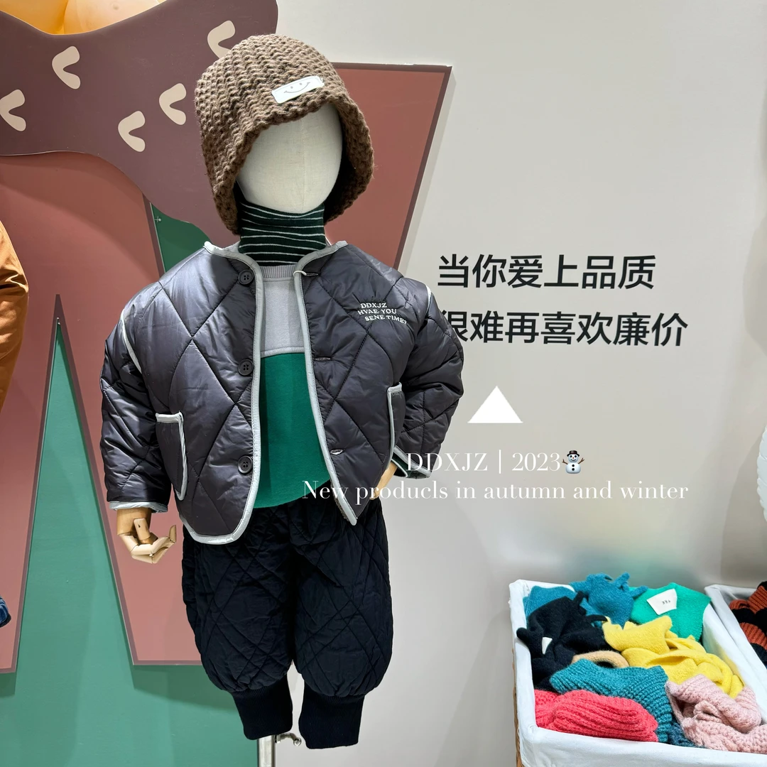 【现货专场！】达不溜家原创 儿童 冬季 韩系 包边 圆领 外套 30375