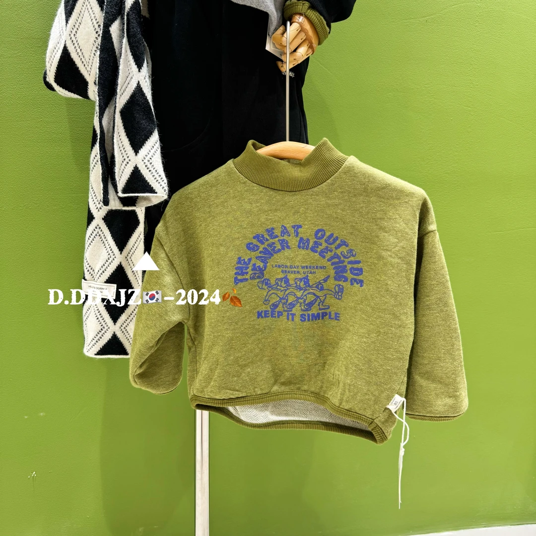 【9.18新款】秋款 达不溜家 原创 儿童 韩系 小高领圆领卫衣 1076