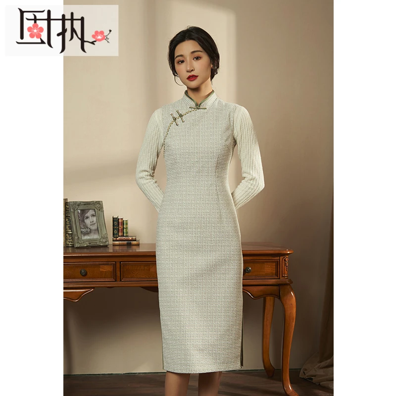 固执秋季新款复古无袖气质修身改良旗袍连衣裙32904QP05866少女