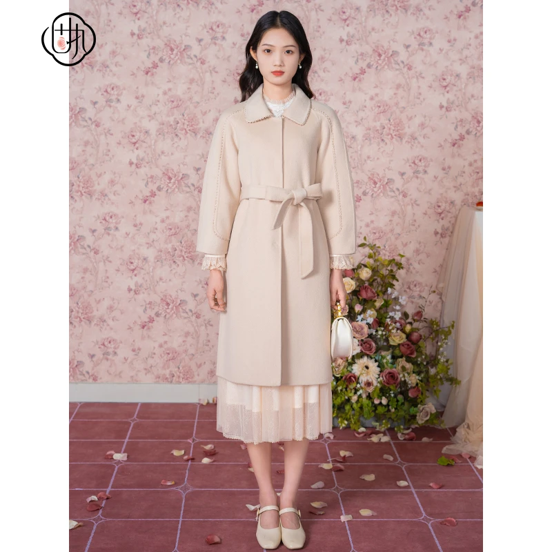 固执冬季新款双面毛呢外套80114MT06865大衣