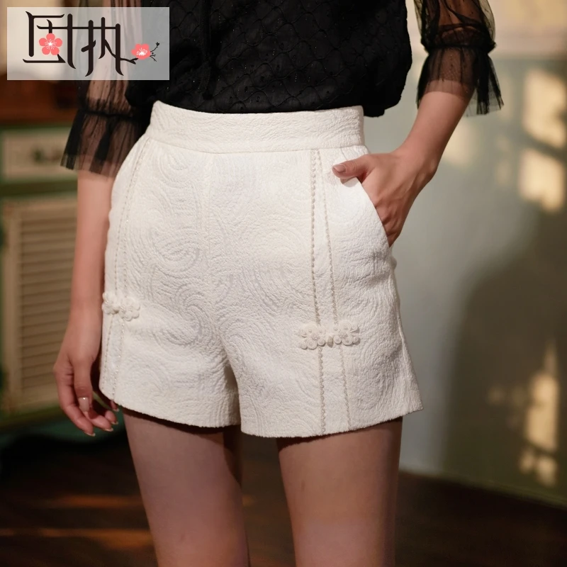 固执女裤复古提臀休闲直筒阔腿短裤10812KZ06379裤子