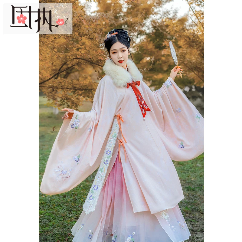 固执《昙仙》2021春季新款女明制长袄马面裙刺绣汉服80103XS05575