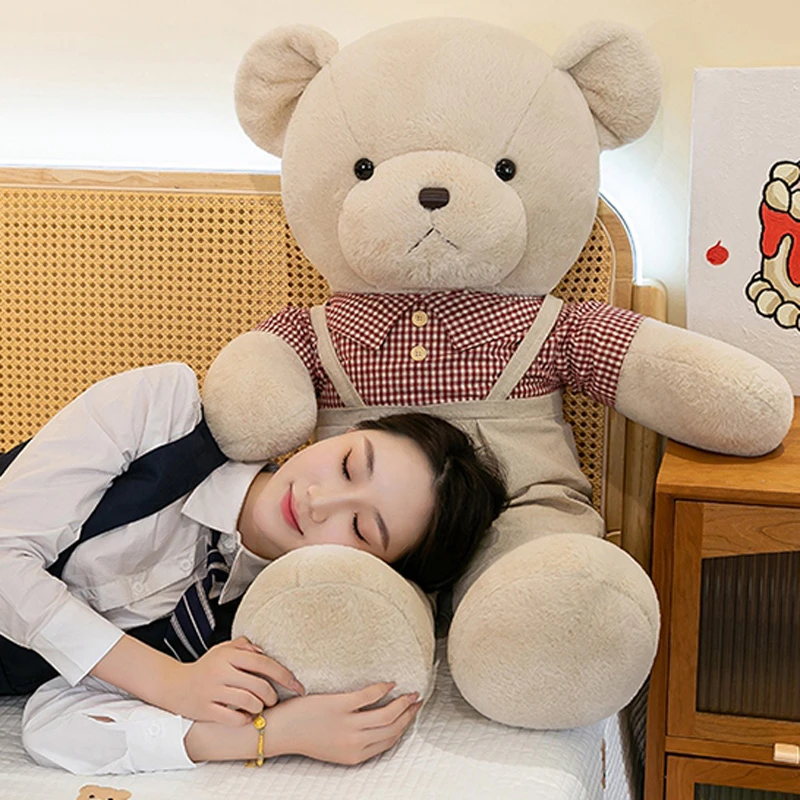 复古情侣泰迪熊毛绒公仔高档玩偶抱抱熊田园风格表白背带裙点点裙