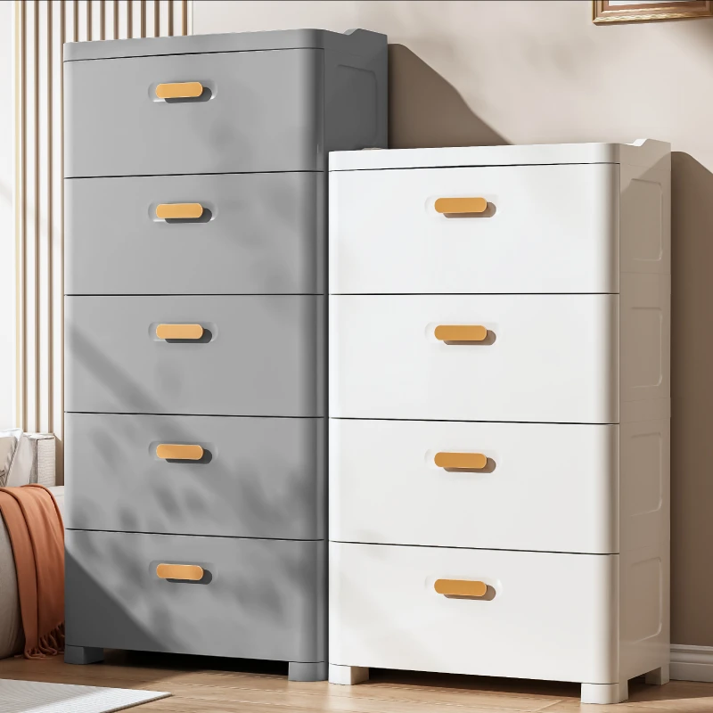 奇喵抽屉式加厚收纳柜多层家用客厅玩具置物柜宝宝多层卧室床头柜