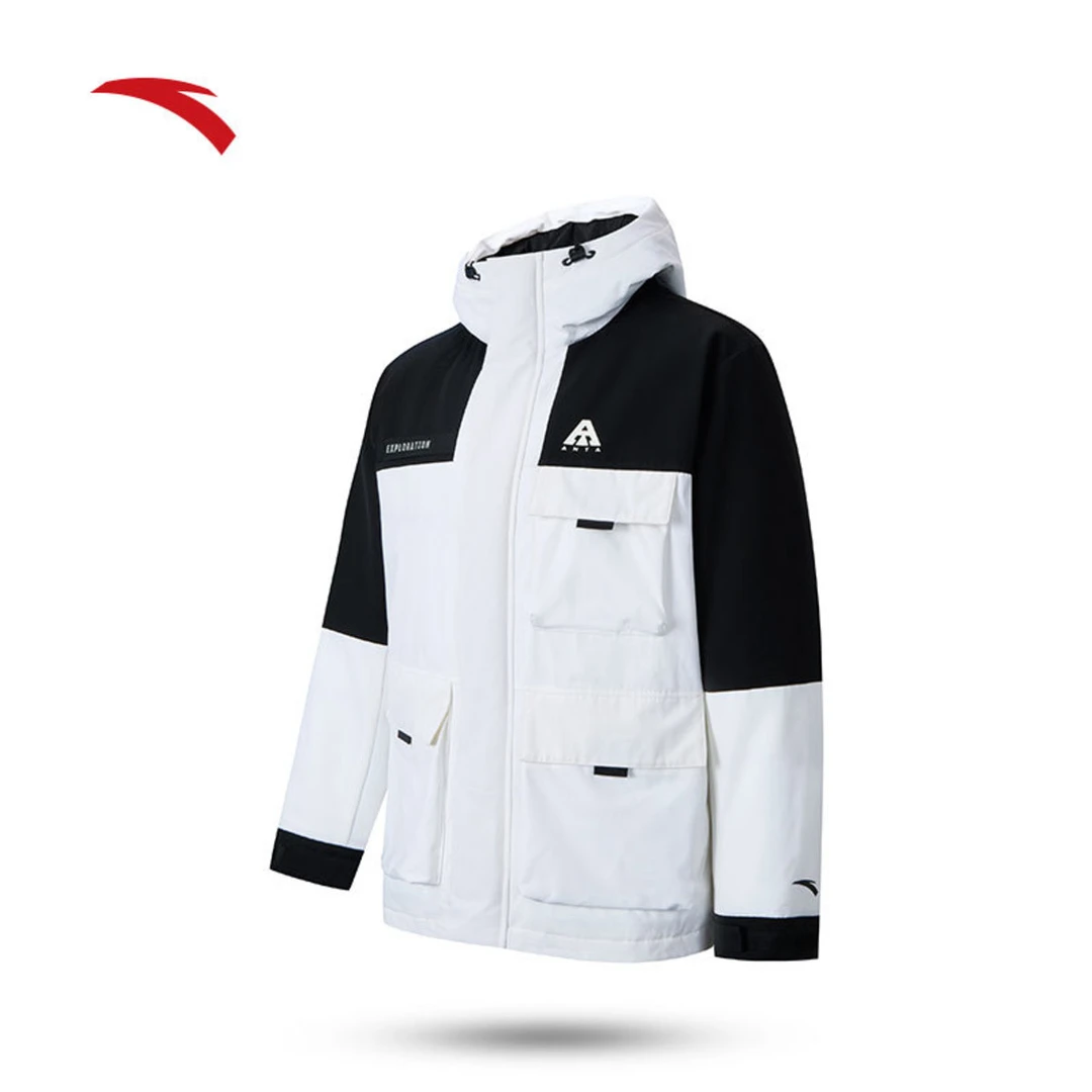 【安踏旗舰】雪壳羽绒服鸭绒运动男春季新款连帽羽绒外套上衣