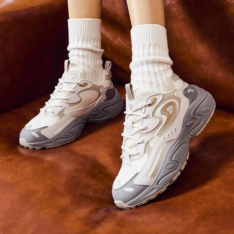 安踏C37|软底老爹鞋2025冬季新款加绒星光男女冬季增高厚底休闲鞋