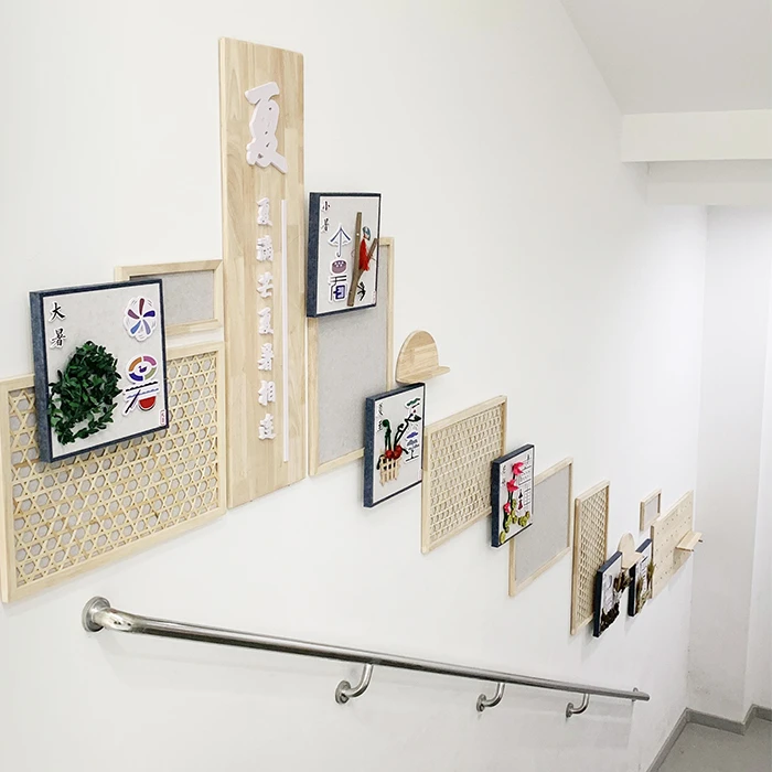 幼儿园楼梯墙面装饰中国二十四节气传统文化楼道主题布置设计