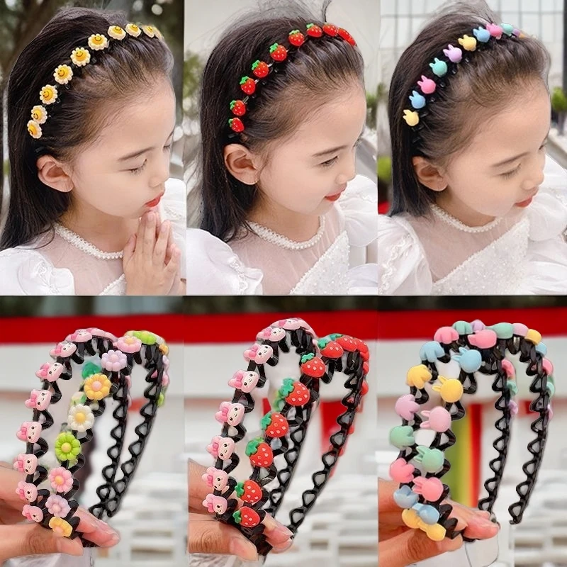 儿童发箍可爱女孩防滑带齿发卡碎发整理神器发夹女童头箍发饰头饰