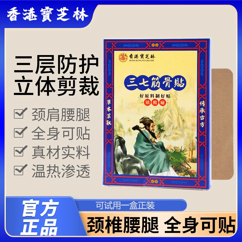 【關德興】香港宝芝林三七筋骨贴 草本萃取 T1-69